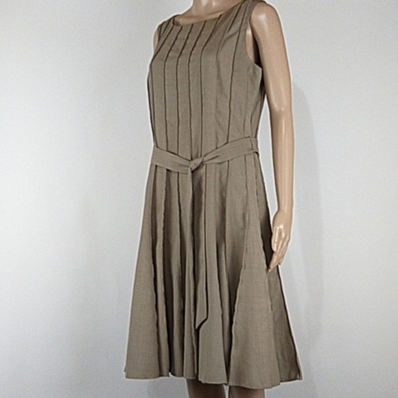 Calvin Klein Dresses & Skirts - Calvin Klein | Sleeveless Khaki Dress Fit …
